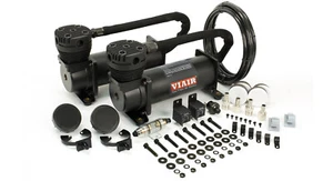 Compresores de aire negros sigilosos dobles VIAIR 480C para bocinas de tren - 12 voltios, 200 PSI - Imagen 1 de 2