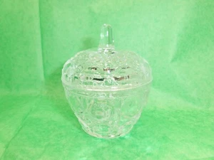 Vintage PbO 24 % Bleikristall Apfel oder Kürbis Form bedeckt Schmuck Schale Box - Bild 1 von 9