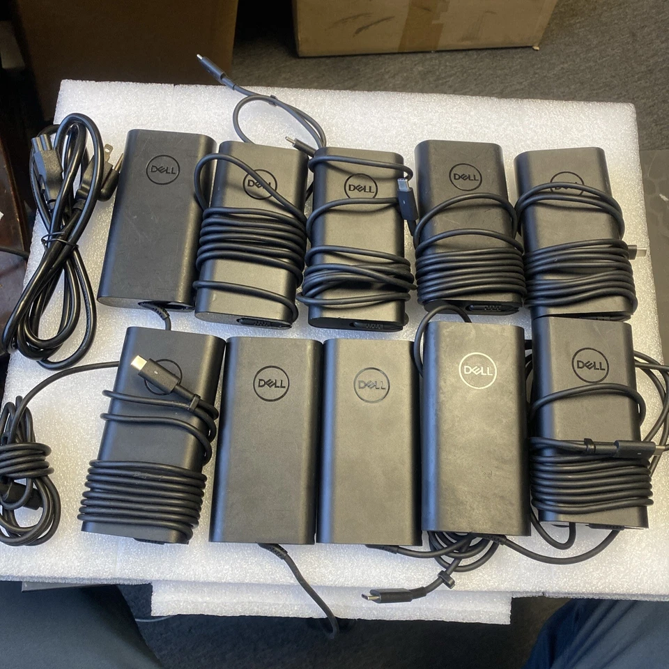 Lot 10x OEM Original Dell 90W Type-C DA90PM170 LA90PM170 Charger With Power Cabl - Image 1 of 4