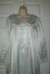Barbizon Damen-Pyjama viktorianischer Stil hellblau LARGE 2-teiliges Set hübsch   - Bild 1 von 9