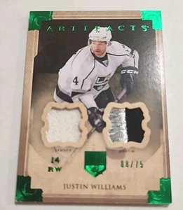 2013-14 Upper Deck Artifacts Jersey Patch Memorabilia, Justin Williams, 08/75 - Picture 1 of 7