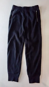 Old Navy Girls Black Jogger Sweatpants Size L 10-12 Zipped Pockets Drawstring - Picture 1 of 8