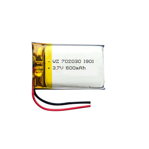 3.7V 600mAh 702030 Lithium Polymer Li-Po Rechargeable Battery for GPS Sat Nav