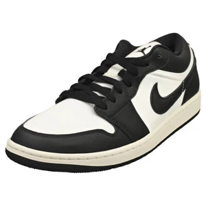 Nike Air Jordan 1 Low Se Womens Casual Trainers in Black White - 12 US - Imagen 1 de 8