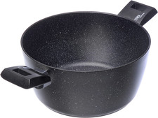 Etnea Casseruola 2 Manici 20 Cm, Effetto Pietra, Made in Italy
