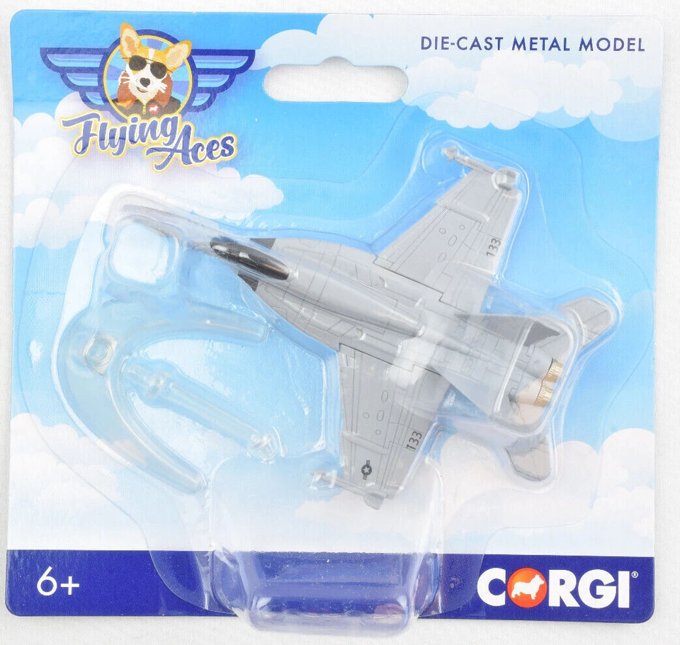 Corgi Flying Aces F/A-18 超级大黄蜂压铸金属飞机 带支架 CS90658  — 第 1/1 张图片