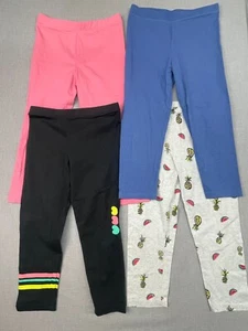 Lot of 4 Girl's Assorted Spotted Zebra Leggings Pants Size XL 12 Comfort USED - Picture 1 of 10