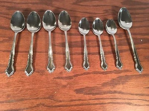 Reed & Barton Rebacraft CARRIAGE Stainless Flatware 8 Spoons Soup Tea Serve - Picture 1 of 12