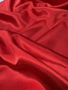 1 mtr shiny red crepe back satin fabric,bridal,deco,dress..58” wide (147cm) - Picture 1 of 4