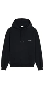 Celine Locker geschnittener Hoodie aus Baumwoll-Molton Herren Schwarz - Bild 1 von 12