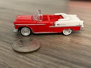 Johnny Lightning 1955 Orange Chevy Bel Air Convertible - Rubber Tires 1:64 - Picture 1 of 9