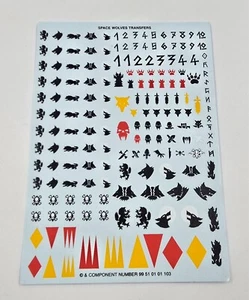 Transfer Sheets Space Wolves Warhammer 40K 99510101103 - Picture 1 of 1