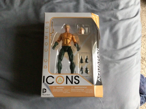 DC Icons Aquaman 6 inch scale action figure used Cover
