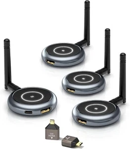 AIMIBO Wireless HDMI Transmitter and 3 Receivers, 100FT(30M) Plug & Play HDMI Wi - Picture 1 of 6
