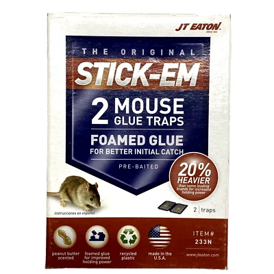 JT Eaton 233N Stick-Em Pro Series Rat and Mouse Pegamento Trampa 2PK Foto 1 de 4