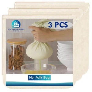 3 PCS Cheese Cloth Bag for Straining 14x14 Inch Nut Milk Bags Cheese Cloth fo... - Picture 1 of 7