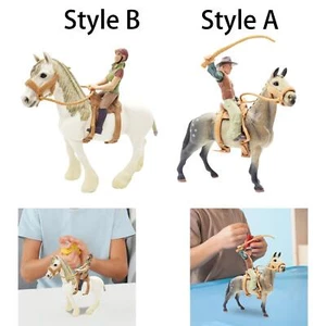 Horse Figure with Saddle PVC Animal Model for Gifts Party Favors Ages 3+ - Picture 1 of 12