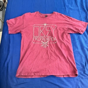 Obey Men T-Shirt XL Red Logo Graphic Propaganda Short Sleeve Crew Neck Tee - Picture 1 of 7