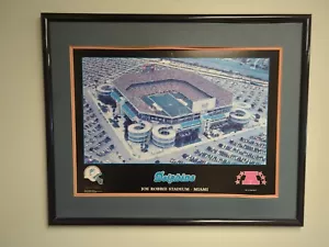 MIAMI DOLPHINS Joe Robbie Stadium NFL Football Original Matted And Framed Photo - Picture 1 of 4