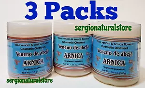 3 Packs POMADA VENENO DE ABEJA con ARNICA BEE VENOM & ARNICA 100 G. EACH Topical - Picture 1 of 10