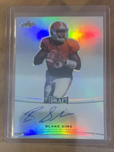 2015 Leaf Metal Draft #BA-BS1 Blake Sims Silver Prizm Autograph Alabama - Picture 1 of 2
