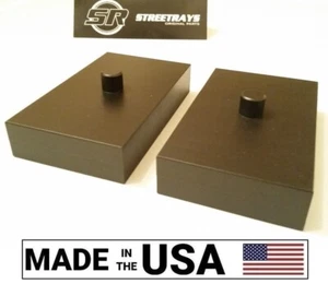 StreetRays 05-22 F250 F350 SD SuperDuty 1" Rear Lift Blocks Kit 2WD & 4WD BLACK - Picture 1 of 4