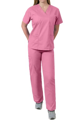 Conjunto Médico Relajado MedGear Para Mujer, Tela Eversoft, Top y Pantalones Multibolsillos Foto 1 de 3
