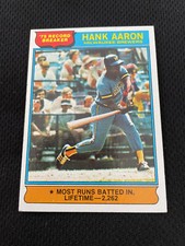 HANK AARON 1976 TOPPS "HIS LAST CARD" MILWAUKEE BREWERS BASEBALL CARD