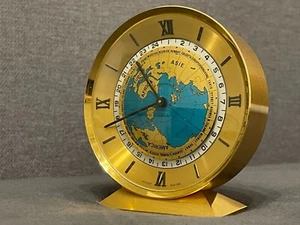 ! mechanische ! Imhof Weltzeituhr mit 8-Tagewerk, 60er Jahre, sehr gut erhalten - Bild 1 von 10