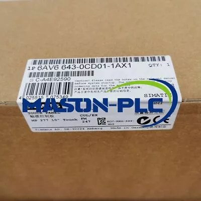 1PC NEW In Box SIEMENS 6AV6643-0CD01-1AX1 6AV6 643-0CD01-1AX1 MP 277 TOUCH PANEL - Image 1 of 3