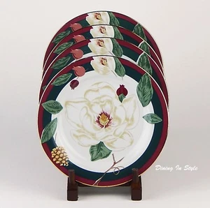 Set of 4 Salad Plates, SUPERB Condition! Magnolia, Tienshan - Picture 1 of 4