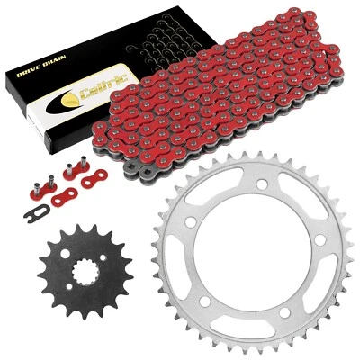 Kit de cadena de transmisión y piñón rojo para Suzuki SV1000 SV1000S 2003-2007 Foto 1 de 4