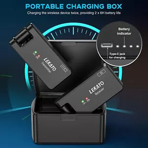 Lekato 2,4 GHz Ricevitore per chitarra wireless scatola di ricarica spina 1/4"" e 1/8 - Foto 1 di 8