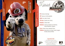 Homer 2010 MultiAd Peoria Chiefs #30 Card *AutographDen*