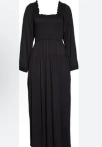 NORDSTROM MOONLIGHT ECO LONG SLEEVE NIGHTGOWN IN BLACK SIZE L TENCEL MODAL - Picture 1 of 7