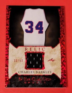 CHARLES BARKLEY GAME USED JERSEY PATCH CARD #d33/50 2022 LEAF IN THE GAME RELIC - Bild 1 von 2