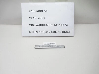 Audi A4 Quattro 1997-2001 emblema logotipo insignia 4B0853737D OEM Foto 1 de 4