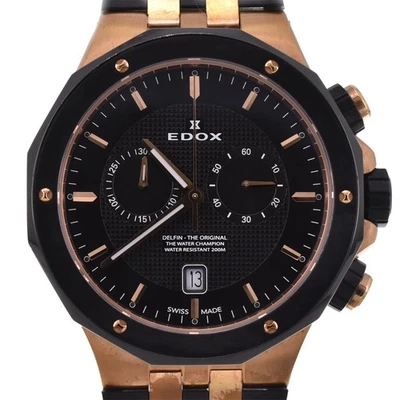EDOX Delphine Original 10110-357RNCA-NIR Cronógrafo Fecha Cuarzo Para Hombre R#143679 Foto 1 de 4