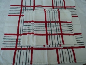 5 Anciennes serviettes de Tables en Coton Métis - 48 x 46cm. - Photo 1/3