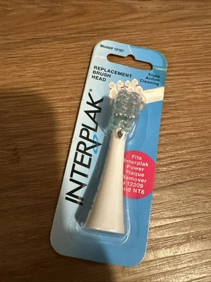 Interplak Replacement Brush Head 12167 NEW SEALED PACKAGE NOS New Old Stock Q30 - Image 1 of 3