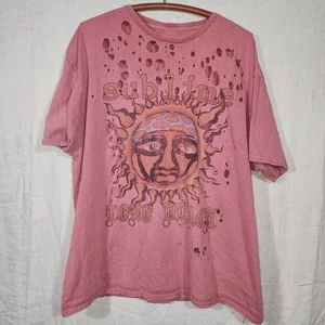 Camiseta para mujer Sublime Urban Outfitters desgastada con agujeros de gran tamaño S/M - Imagen 1 de 5