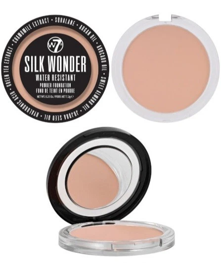 4 × W7 London Silk Wonder Water Resistant Powder Foundation 7.2g - Warm Beige - Image 1 of 1