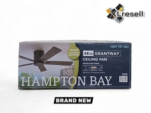 Hampton Bay Grantway 48 in. Indoor/Covered Matte Black Low Profile Ceiling Fan - Picture 1 of 12