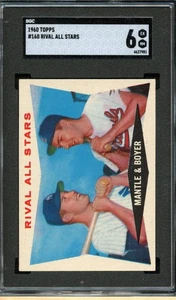 SGC BB - 1960 Topps - #160 - Rival All Stars - SGC 6 - EX-NM - Bild 1 von 2