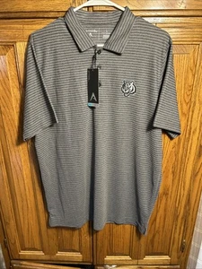 Antigua Men's Black Stripes Cincinnati Bengals Tunnel Polo Shirt Size Large - Picture 1 of 5