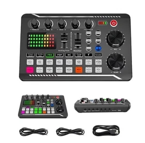 Live Sound Card and Audio Interface With DJ Mixer Voice Changer for Streaming ๐ - Picture 1 of 6