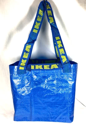 IKEA BRATTBY Bag Small Blue Frakta Shopping Beach Grocery Tote Bag 3.5 Gallon - Image 1 of 4
