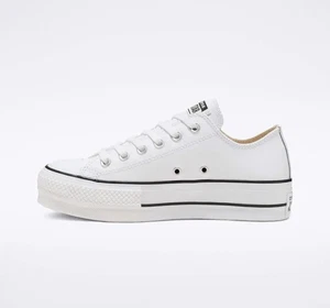 Converse Women's Chuck All Str Platform Lift Low Leather Sizes 5-9 White 561680C - Picture 1 of 6