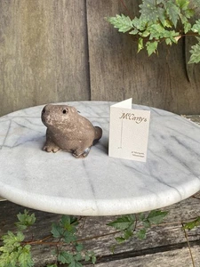 McCARTY POTTERY MERIGOLD MISSISSIPPI DELTA FROG HANDMADE SIGNED NUTMEG - Picture 1 of 7