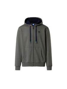 North Sails Full Zip Hoodie Full Zip Sweatshirt Herren Baumwolle Grau - Bild 1 von 7
